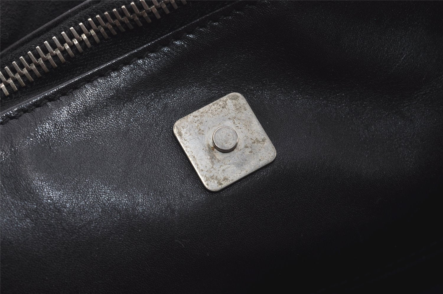 Authentic GUCCI Vintage Shoulder Hand Bag GG Canvas Leather Black 3592I