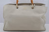Authentic GUCCI Bamboo Shopper Large 2Way Hand Bag Leather 323658 White 3592J