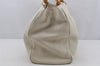 Authentic GUCCI Bamboo Shopper Large 2Way Hand Bag Leather 323658 White 3592J
