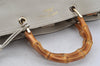 Authentic GUCCI Bamboo Shopper Large 2Way Hand Bag Leather 323658 White 3592J