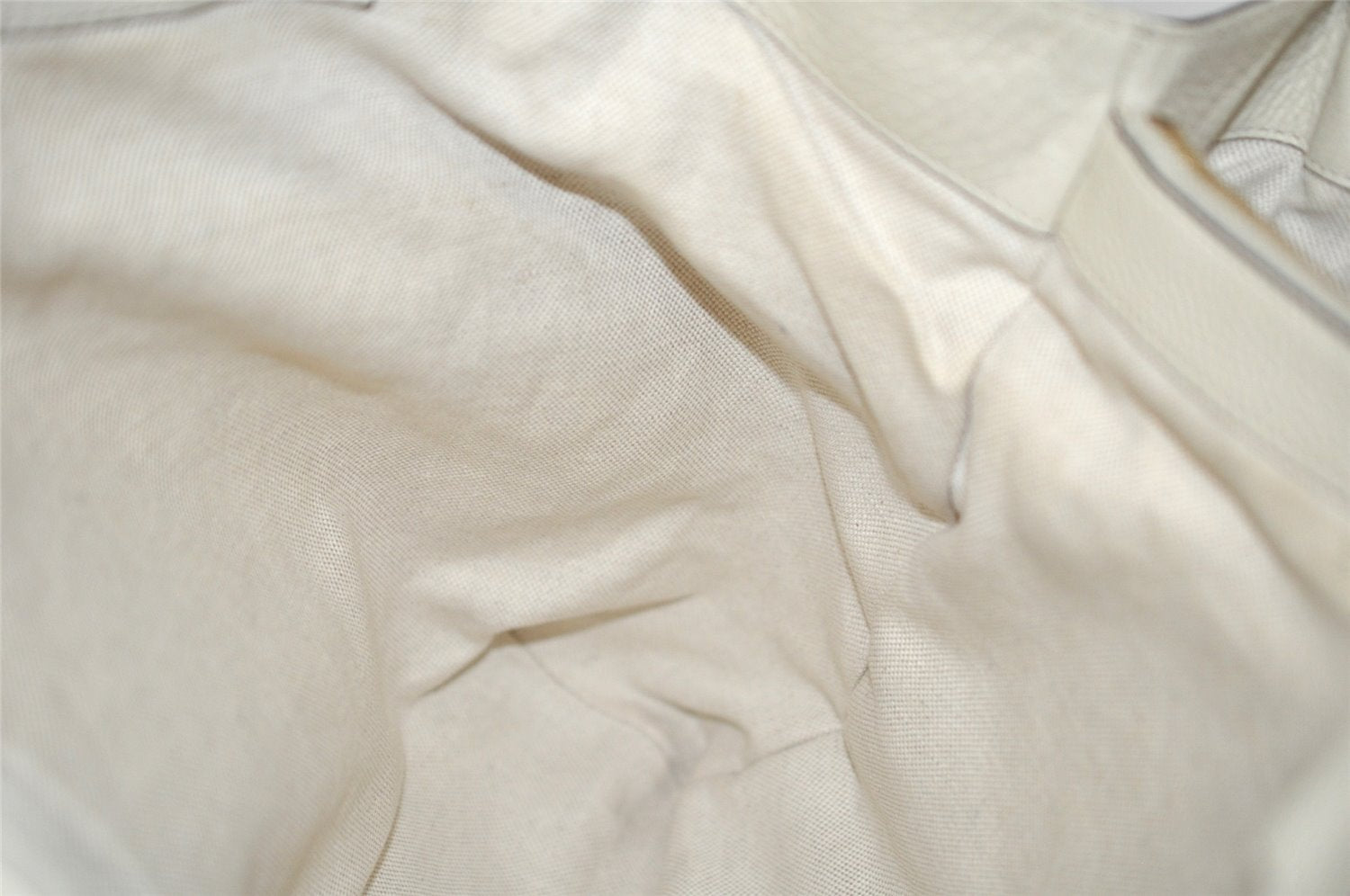 Authentic GUCCI Bamboo Shopper Large 2Way Hand Bag Leather 323658 White 3592J