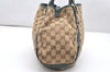 Authentic GUCCI Abbey Shoulder Tote Bag GG Canvas Leather 130736 Brown 3592K