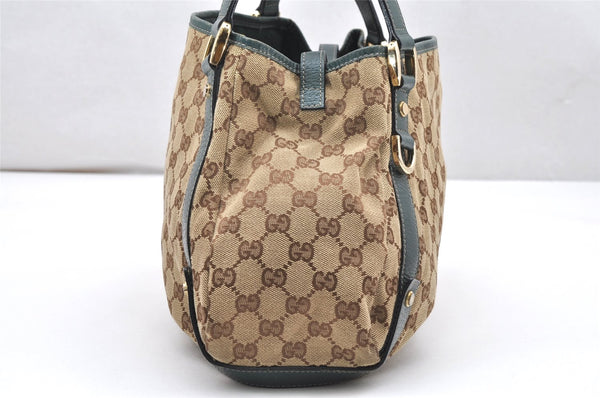 Authentic GUCCI Abbey Shoulder Tote Bag GG Canvas Leather 130736 Brown 3592K