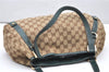 Authentic GUCCI Abbey Shoulder Tote Bag GG Canvas Leather 130736 Brown 3592K
