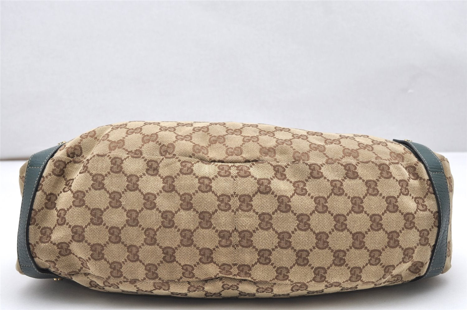 Authentic GUCCI Abbey Shoulder Tote Bag GG Canvas Leather 130736 Brown 3592K