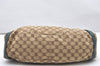 Authentic GUCCI Abbey Shoulder Tote Bag GG Canvas Leather 130736 Brown 3592K