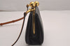 Authentic BURBERRY Vintage Leather Shoulder Cross Body Bag Purse Black 3593J