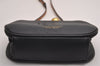 Authentic BURBERRY Vintage Leather Shoulder Cross Body Bag Purse Black 3593J