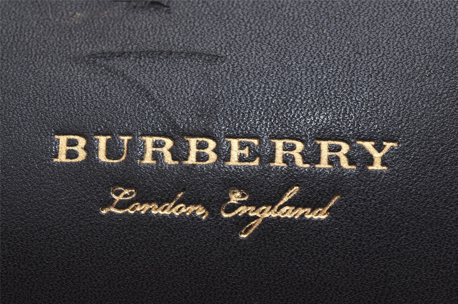 Authentic BURBERRY Vintage Leather Shoulder Cross Body Bag Purse Black 3593J