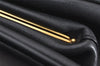 Authentic BURBERRY Vintage Leather Shoulder Cross Body Bag Purse Black 3593J
