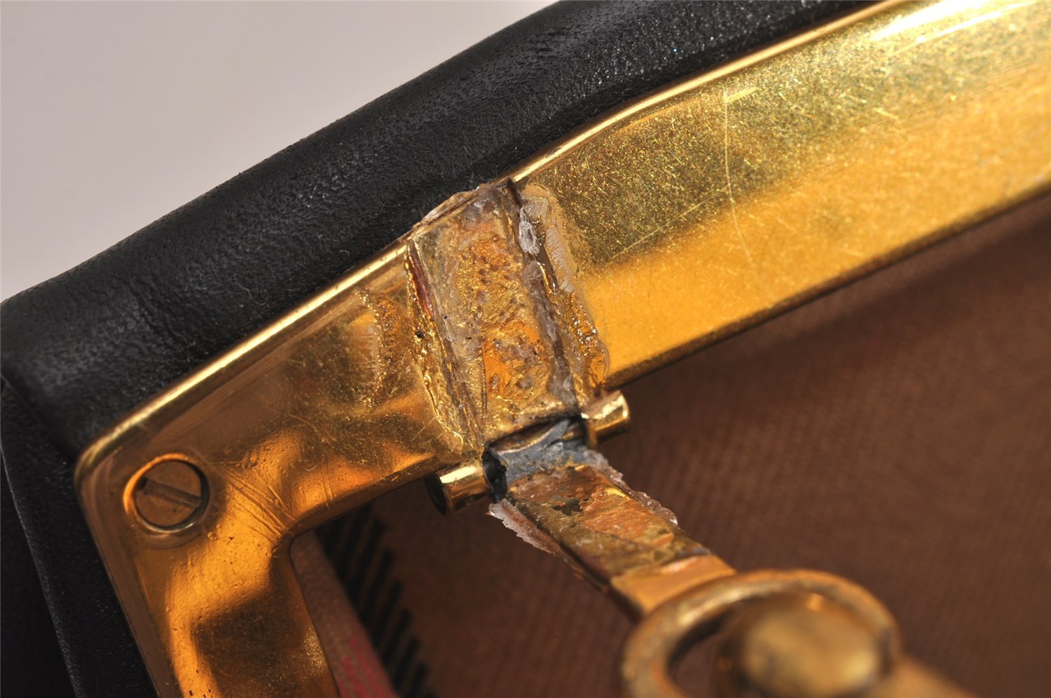 Authentic BURBERRY Vintage Leather Shoulder Cross Body Bag Purse Black 3593J