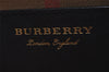 Authentic BURBERRY Vintage Leather Shoulder Cross Body Bag Purse Black 3593J