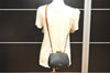 Authentic BURBERRY Vintage Leather Shoulder Cross Body Bag Purse Black 3593J
