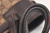Authentic GUCCI Vintage Shoulder Tote Bag GG Canvas Leather 107757 Brown 3593K