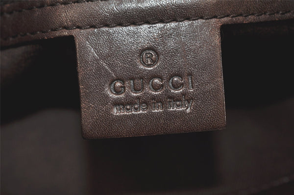 Authentic GUCCI Vintage Shoulder Tote Bag GG Canvas Leather 107757 Brown 3593K