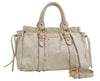 Authentic MIU MIU Vintage Leather 2Way Shoulder Hand Tote Bag Purse White 3594I