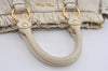Authentic MIU MIU Vintage Leather 2Way Shoulder Hand Tote Bag Purse White 3594I
