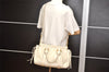 Authentic MIU MIU Vintage Leather 2Way Shoulder Hand Tote Bag Purse White 3594I