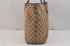 Authentic GUCCI New Britt Shoulder Tote Bag GG Canvas Leather 169945 Brown 3594K