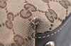 Authentic GUCCI New Britt Shoulder Tote Bag GG Canvas Leather 169945 Brown 3594K