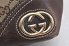 Authentic GUCCI New Britt Shoulder Tote Bag GG Canvas Leather 169945 Brown 3594K