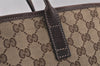 Authentic GUCCI New Britt Shoulder Tote Bag GG Canvas Leather 169945 Brown 3594K
