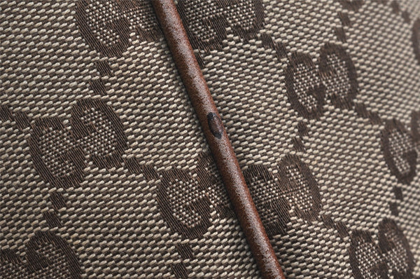 Authentic GUCCI New Britt Shoulder Tote Bag GG Canvas Leather 169945 Brown 3594K