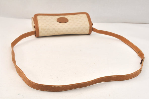 Authentic GUCCI Micro GG PVC Leather Shoulder Cross Body Bag Purse Beige 3595K
