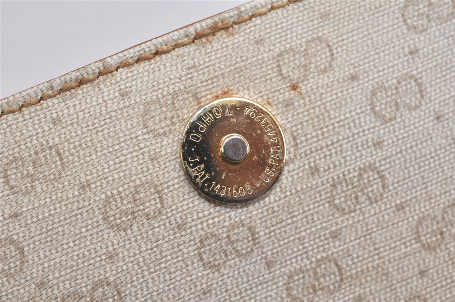 Authentic GUCCI Micro GG PVC Leather Shoulder Cross Body Bag Purse Beige 3595K