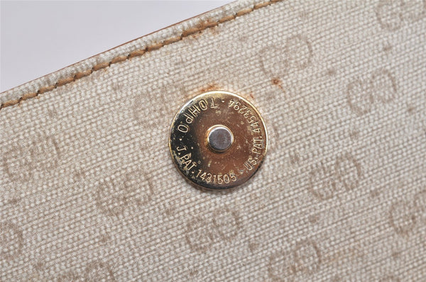 Authentic GUCCI Micro GG PVC Leather Shoulder Cross Body Bag Purse Beige 3595K