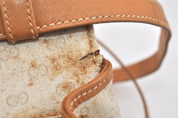 Authentic GUCCI Micro GG PVC Leather Shoulder Cross Body Bag Purse Beige 3595K