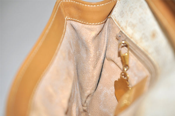 Authentic GUCCI Micro GG PVC Leather Shoulder Cross Body Bag Purse Beige 3595K