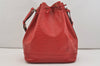 Authentic Louis Vuitton Epi Noe Shoulder Drawstring Bag Red M44007 LV 3596J
