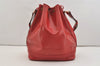 Authentic Louis Vuitton Epi Noe Shoulder Drawstring Bag Red M44007 LV 3596J