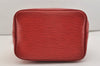 Authentic Louis Vuitton Epi Noe Shoulder Drawstring Bag Red M44007 LV 3596J