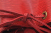 Authentic Louis Vuitton Epi Noe Shoulder Drawstring Bag Red M44007 LV 3596J