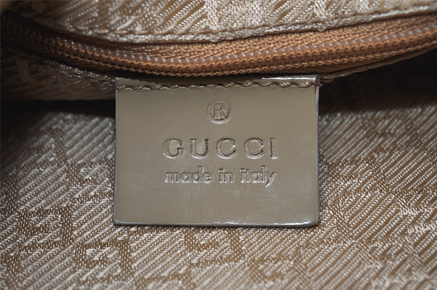 Authentic GUCCI Bamboo Square GG Shoulder Bag Suede Leather 96059 Beige 3596K