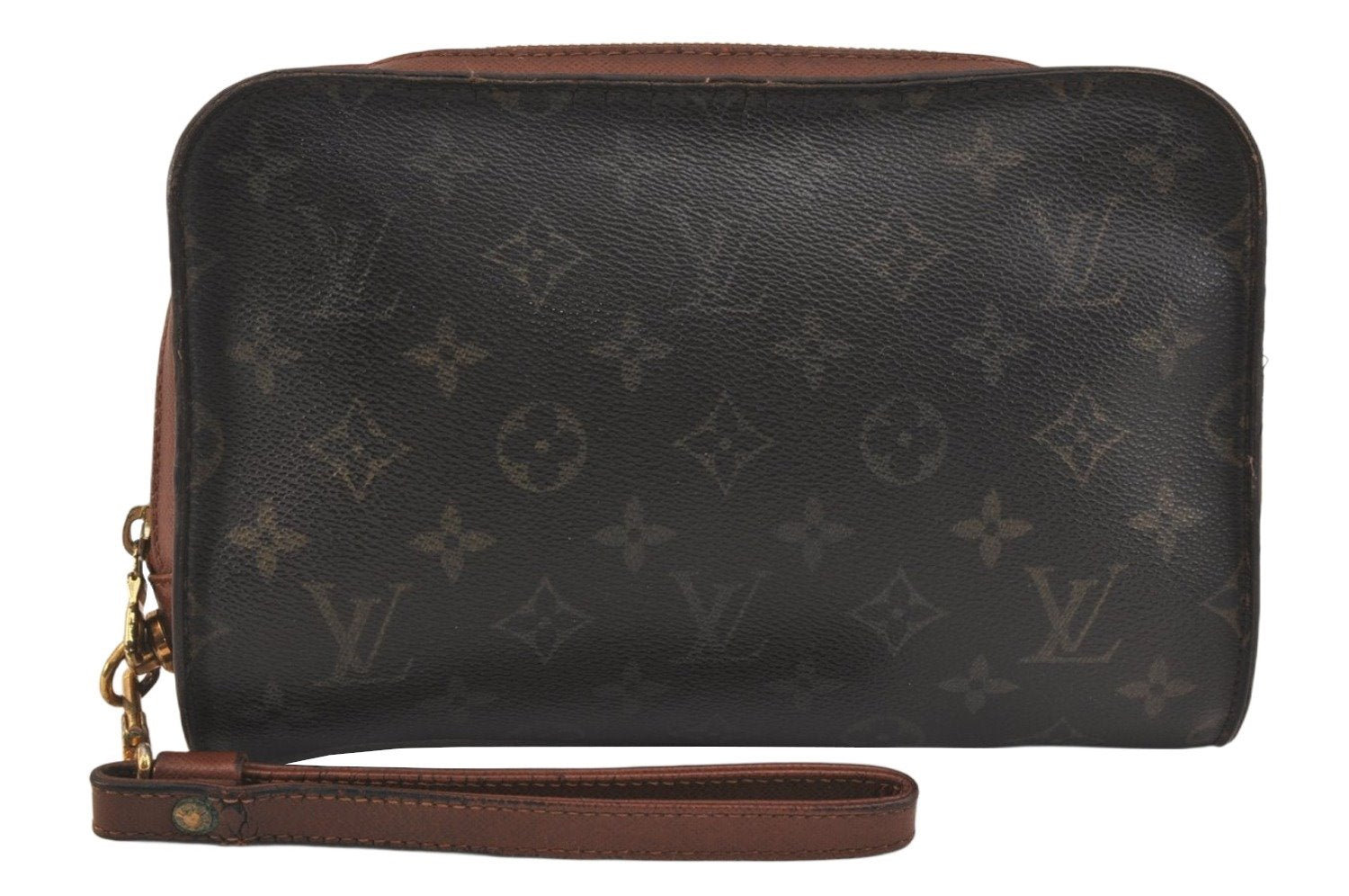 Authentic Louis Vuitton Monogram Orsay Clutch Hand Bag Purse M51790 LV 3598K