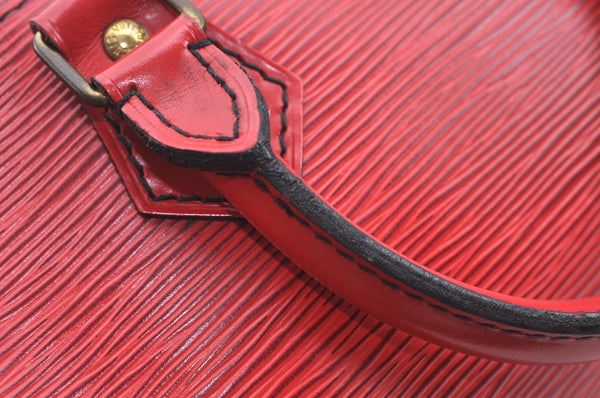 Authentic Louis Vuitton Epi Speedy 25 Hand Boston Bag Red M43017 LV 3600I