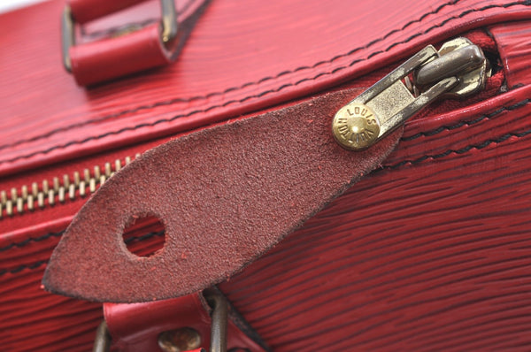 Authentic Louis Vuitton Epi Speedy 25 Hand Boston Bag Red M43017 LV 3600I