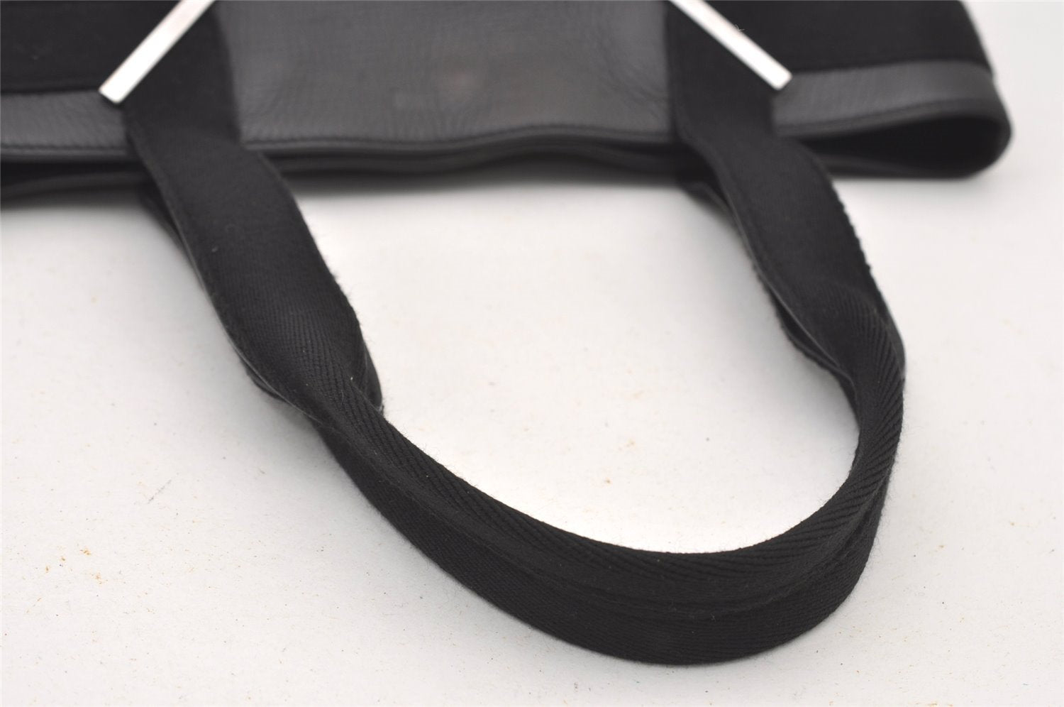 Authentic GUCCI Vintage Shoulder Tote Bag Leather 73983 Black 3600J