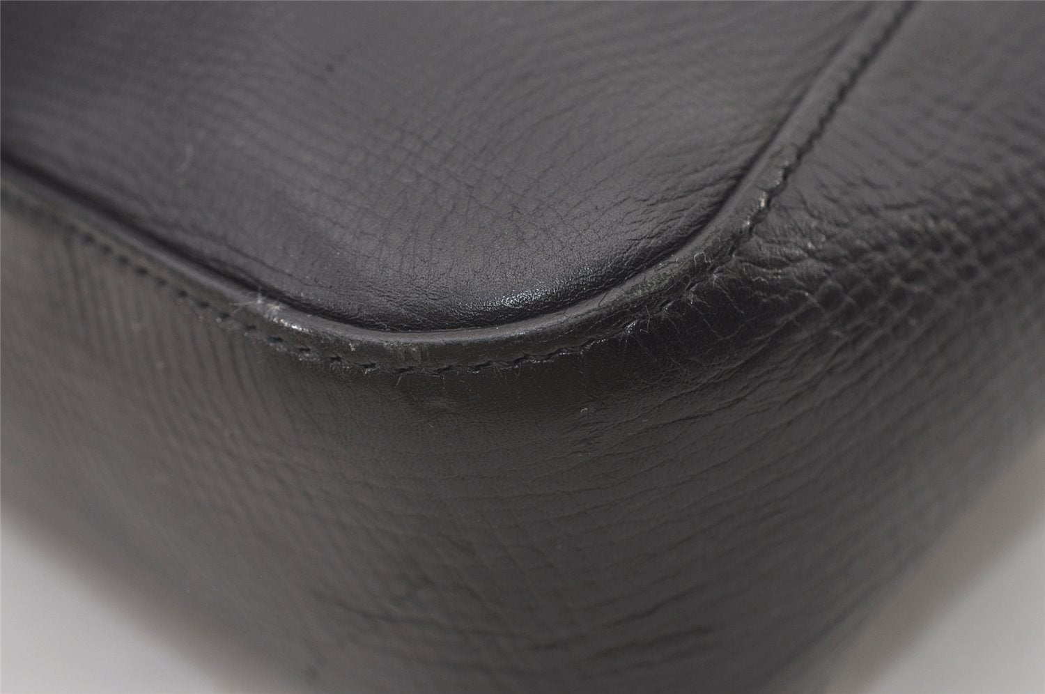 Authentic GUCCI Vintage Shoulder Tote Bag Leather 73983 Black 3600J