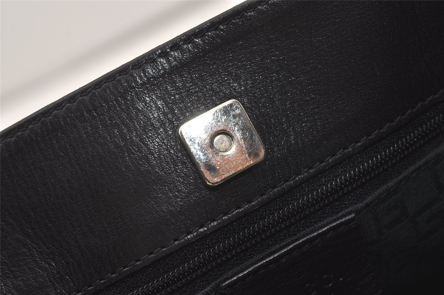 Authentic GUCCI Vintage Shoulder Tote Bag Leather 73983 Black 3600J