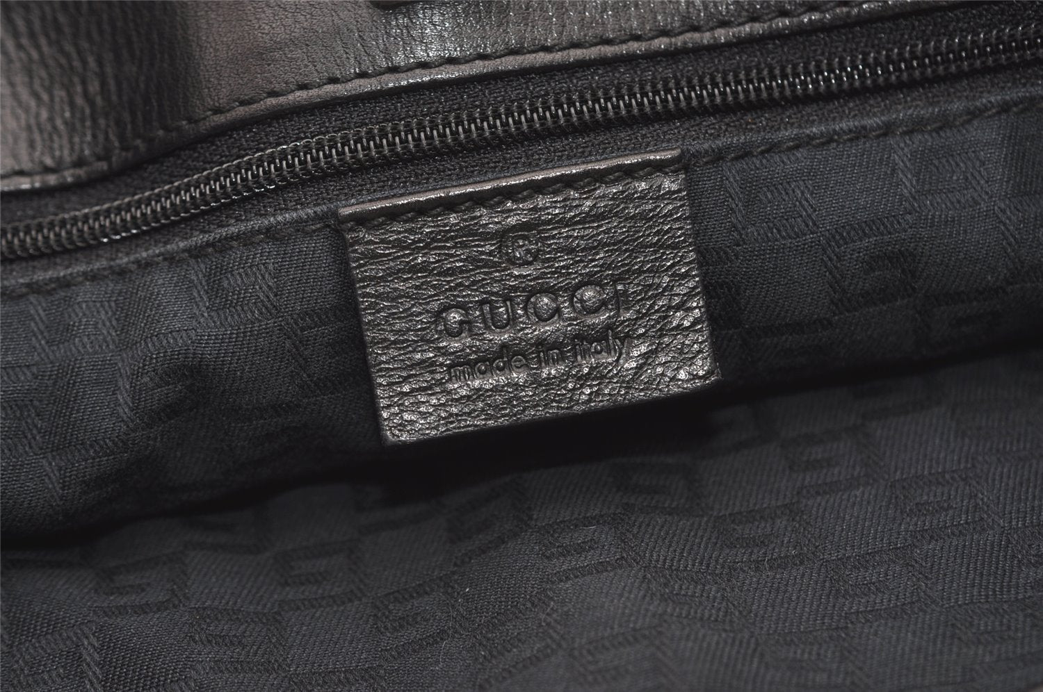 Authentic GUCCI Vintage Shoulder Tote Bag Leather 73983 Black 3600J