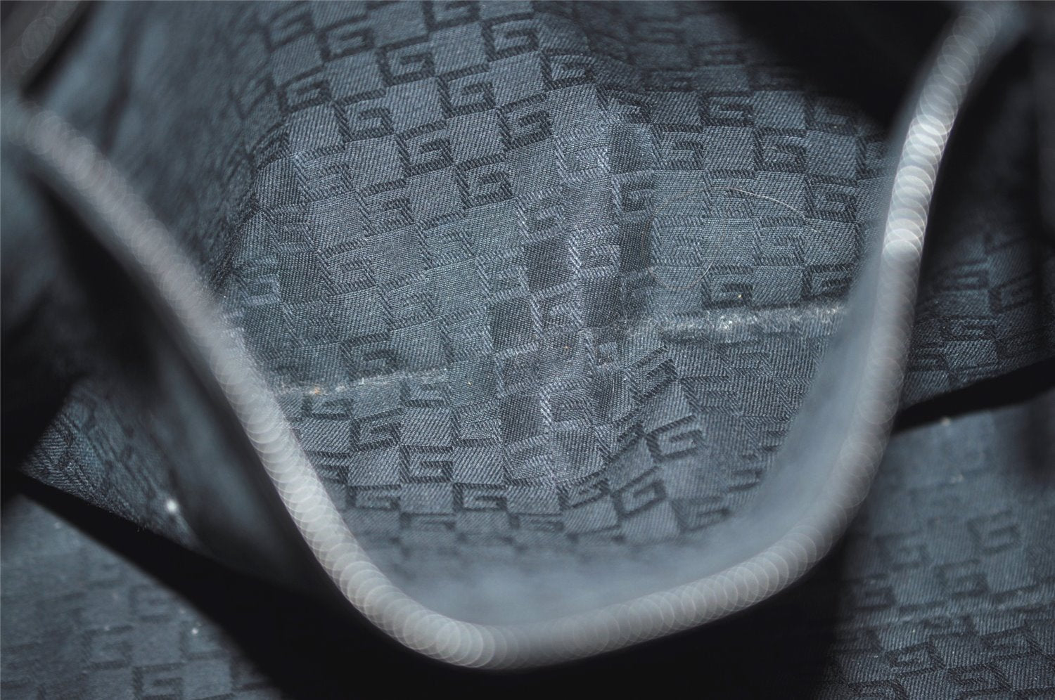 Authentic GUCCI Vintage Shoulder Tote Bag Leather 73983 Black 3600J