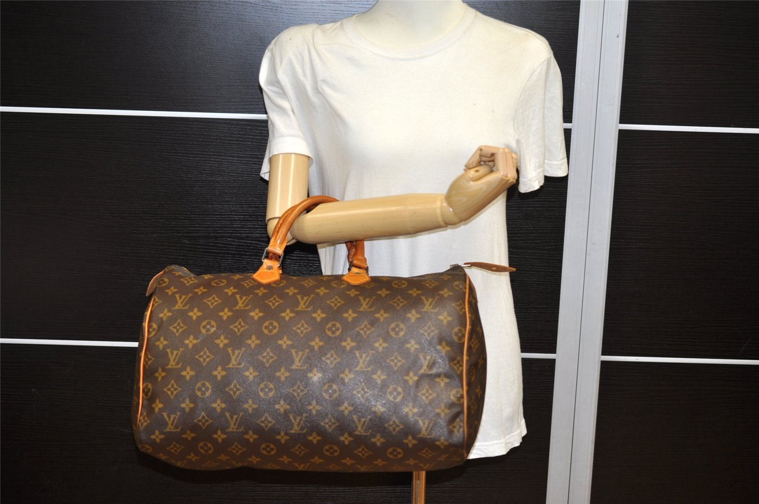 Authentic Louis Vuitton Monogram Speedy 40 Hand Boston Bag M41522 LV 3600K