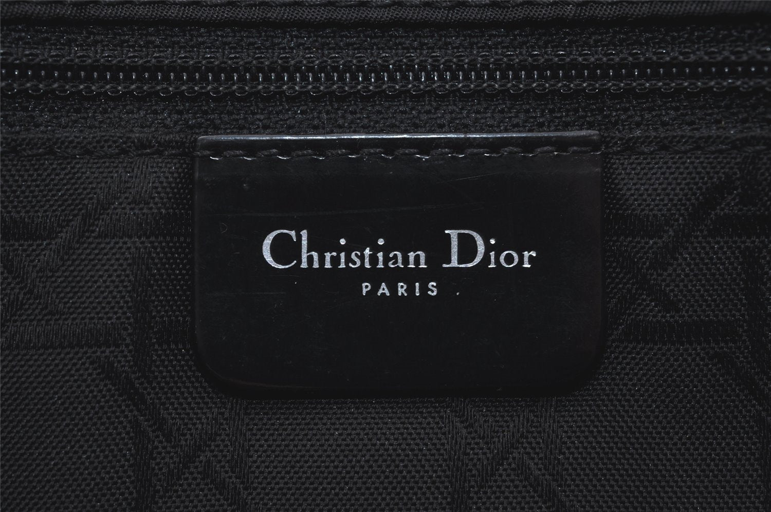 Authentic Christian Dior Maris Pearl Shoulder Bag Nylon Leather Black Junk 3601I