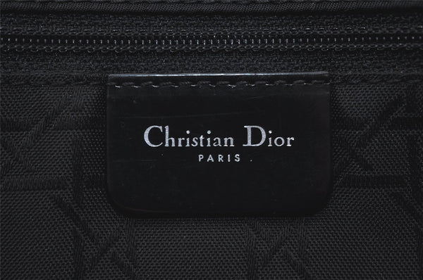 Authentic Christian Dior Maris Pearl Shoulder Bag Nylon Leather Black Junk 3601I
