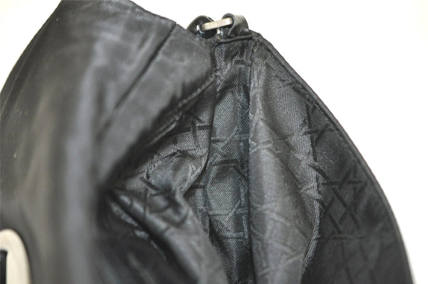 Authentic Christian Dior Maris Pearl Shoulder Bag Nylon Leather Black Junk 3601I