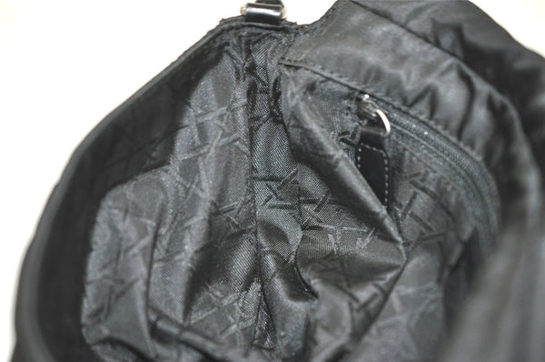 Authentic Christian Dior Maris Pearl Shoulder Bag Nylon Leather Black Junk 3601I
